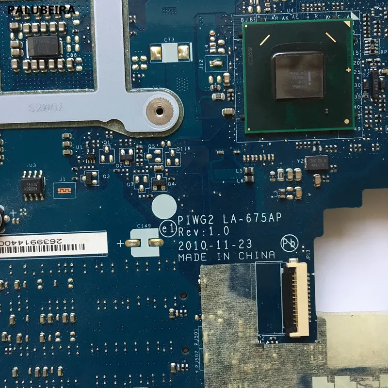 Материнская плата для ноутбука marshbeira Lenovo G570 PIWG2 LA-675AP материнская HM65 DDR3 разъем PGA989