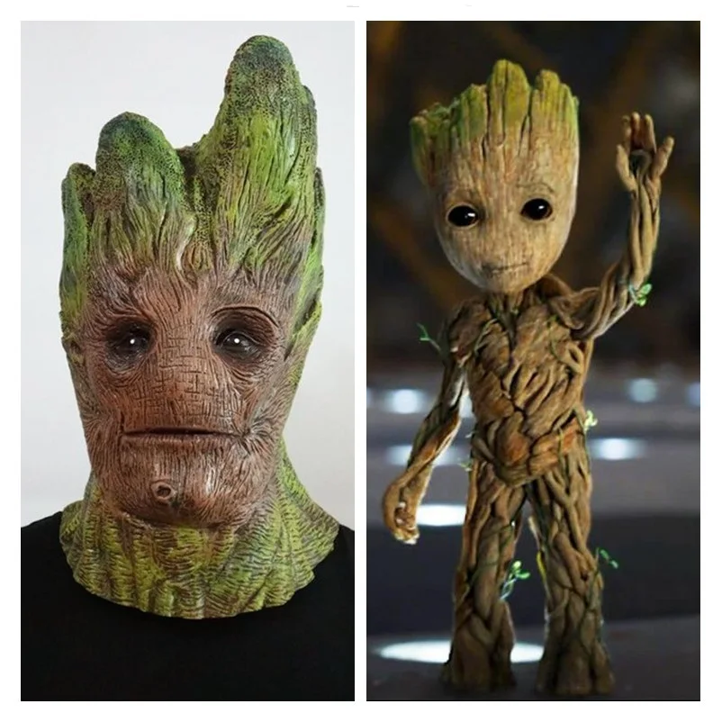 Хэллоуин косметическое дерево человек латексная маска реквизит ужасы Marvel