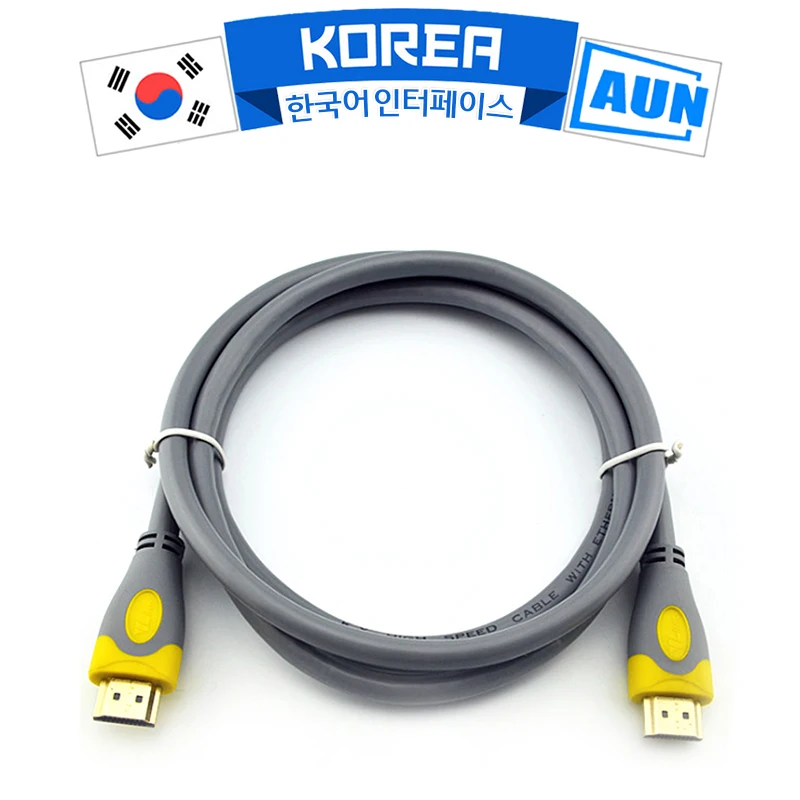 Оригинальная версия AUN HDMI 2 0 материал ПВХ штекер полностью медный сердечник