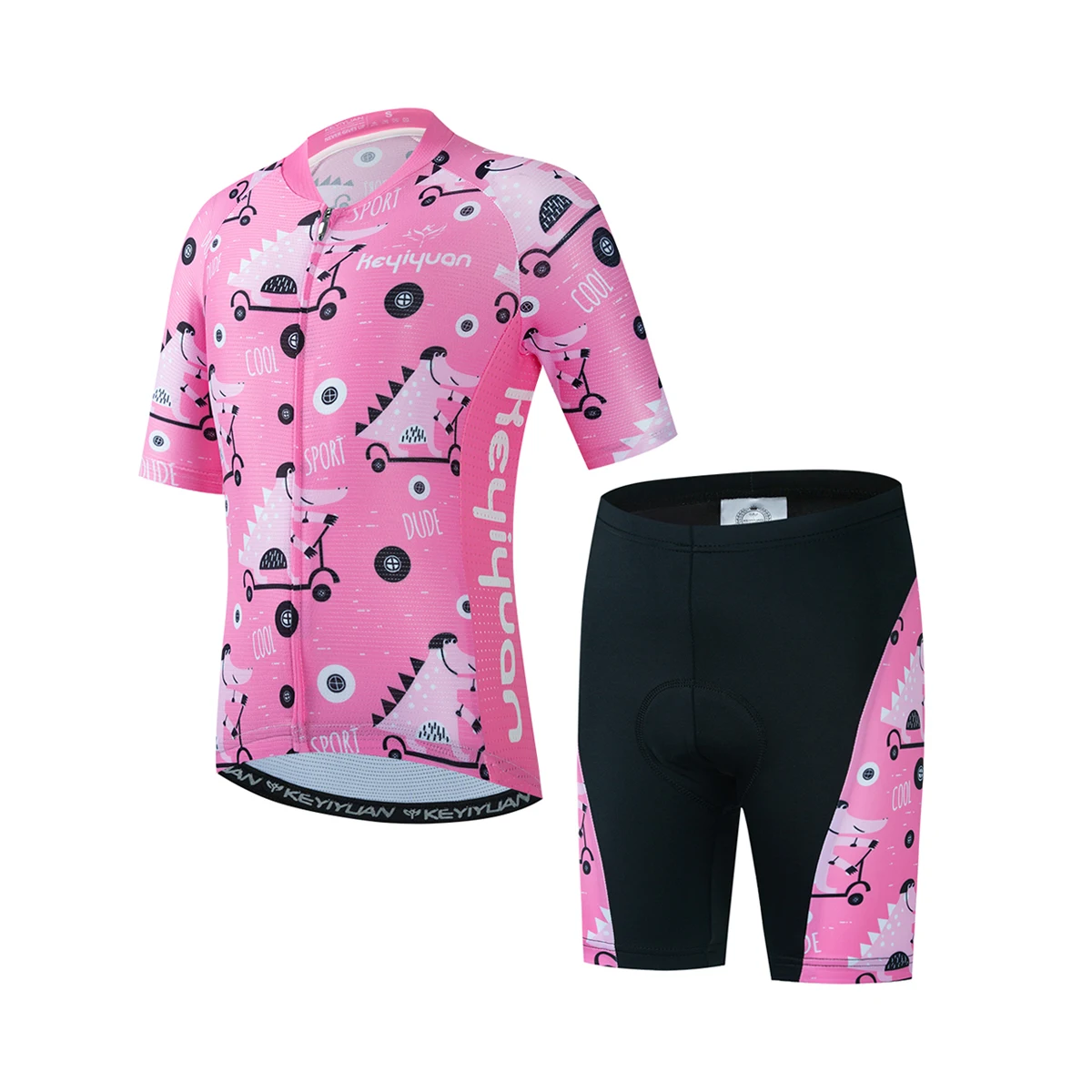 KEYIYUAN-Camiseta De Ciclismo para niñas, traje De manga corta para bicicleta De...