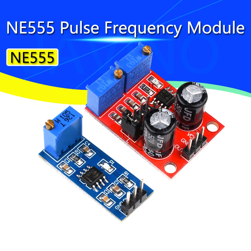 

JAVINO NE555 Pulse Frequency Duty Cycle Adjustable Module Square Wave 5V-12V Signal Generator