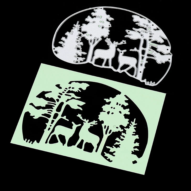 Рождественская елка олень металлические вырезанные штампы для рукоделия