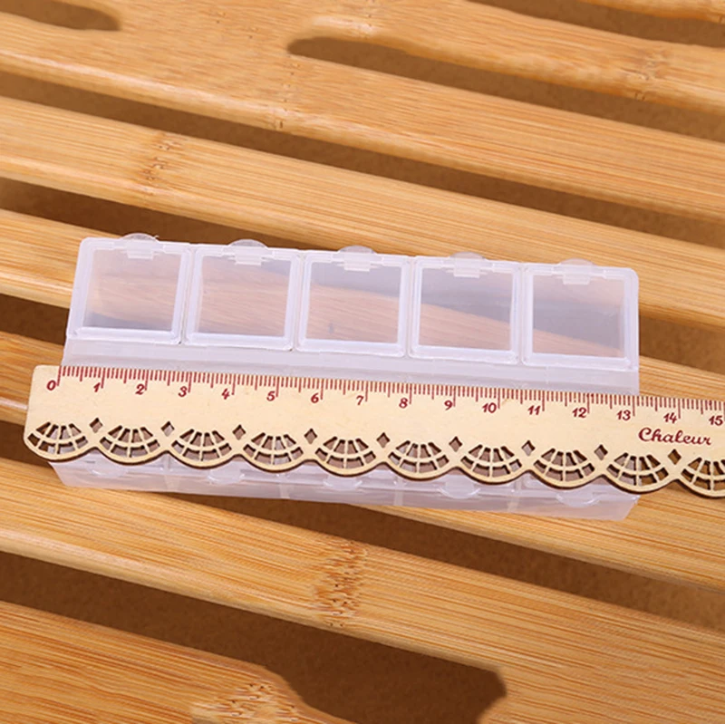 Большой двухрядный портативный дорожный пластиковый органайзер для таблеток 10