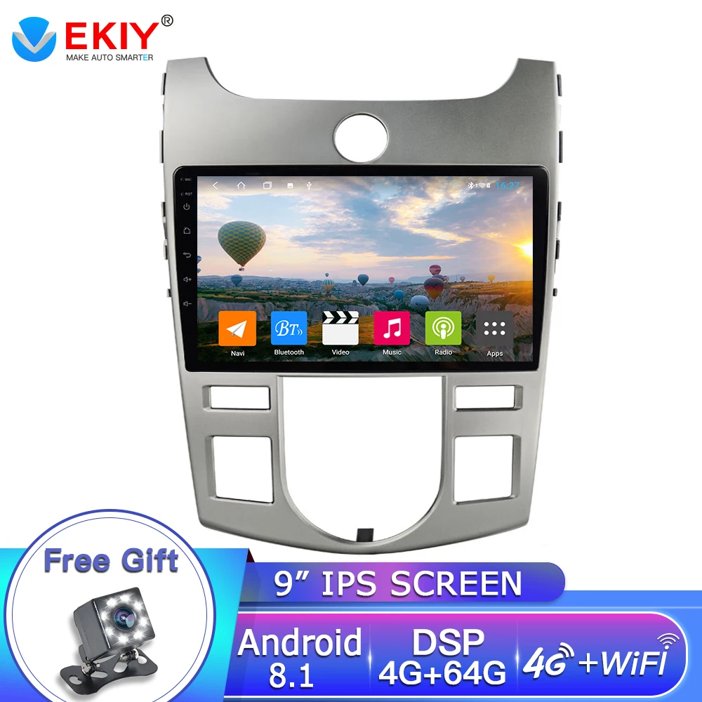 EKIY 9 ''IPS Android 8 1 4G + 64G DSP для Kia Cerato 2 TD 2008-2013 автомобильный Радио Мультимедийный