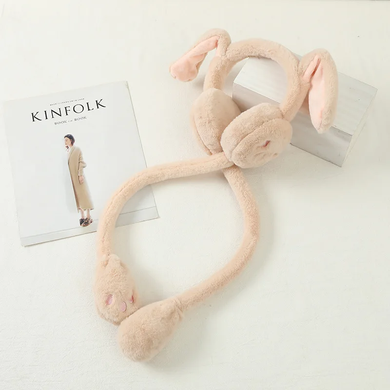 Уши кролика которые могут двигаться. Теплые наушники антифриз и для женщин зимой