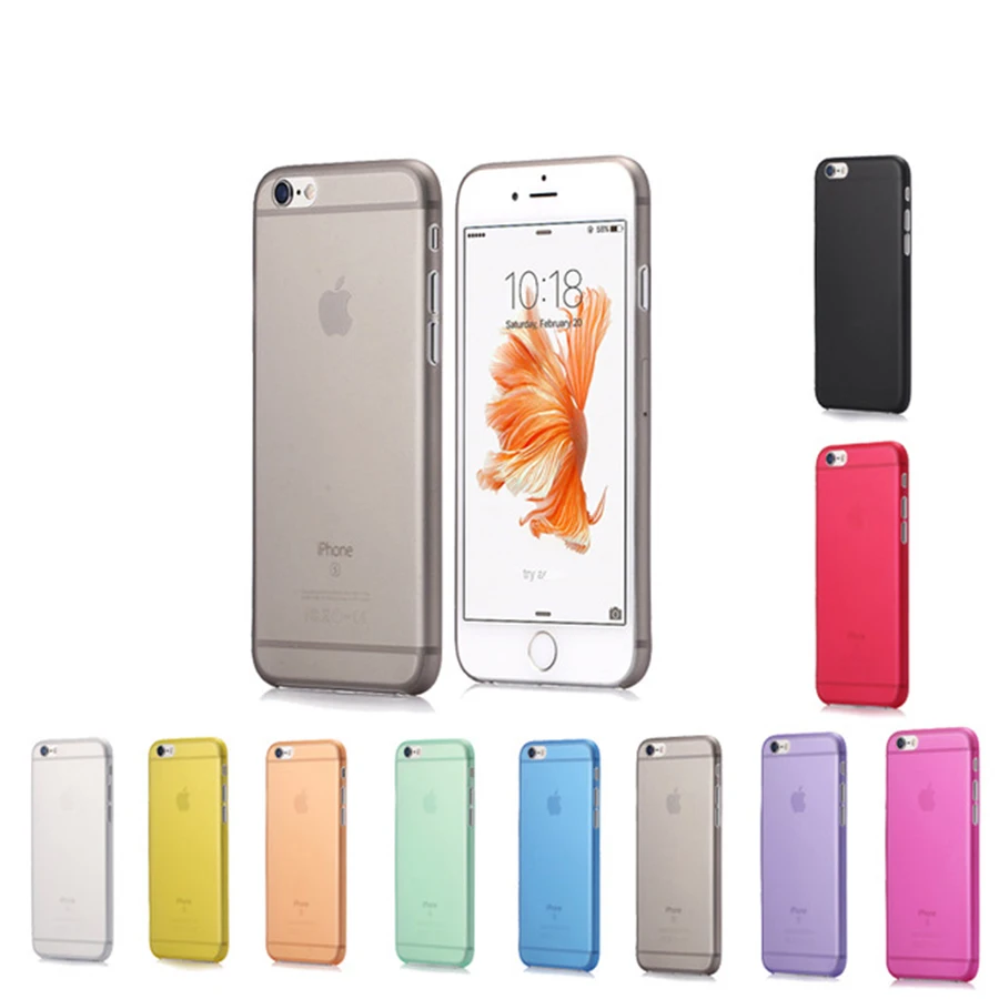 Ультратонкие Матовые прозрачные чехлы для iPhone 7 8 5S SE 6 6S Plus тонкий защитный ПК