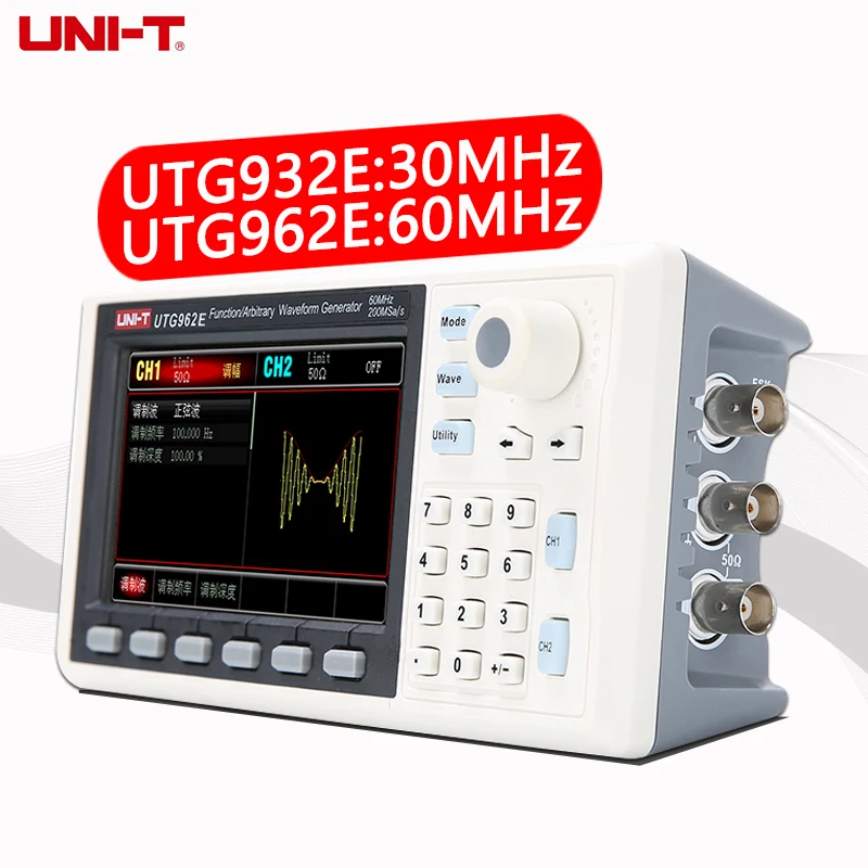 UNI-T UTG932 UTG962E Функция произвольный волновой сигнал генератор сигналов 60 МГц 30 2-х