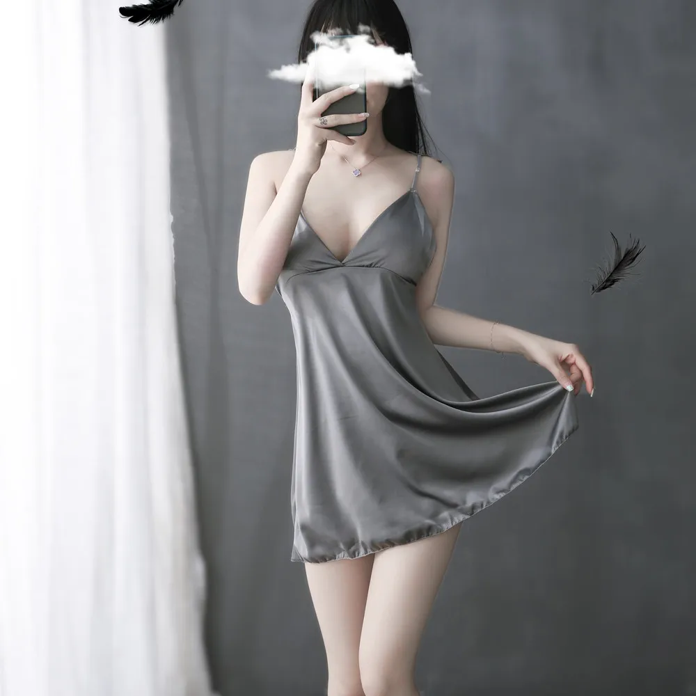 Сексуальный комплект нижнего белья с крыльями ангела шелковое цельное платье на