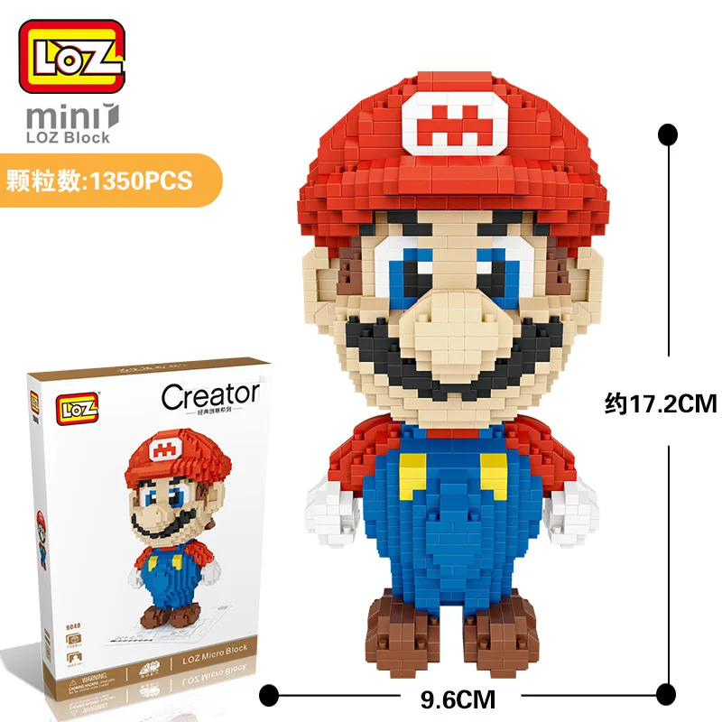 

LOZ micro-particle building blocks Mario spell insert building blocks Nutcracker micro drill building blocks toy pig piggy bank