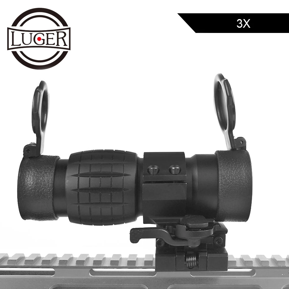 Оптический прицел LUGER 3x тактический с красной точкой и боковым откидным