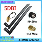 GRANDWISDOM 1-2 шт. 433 МГц Антенна 5dbi sma разъем lora модуль lorawan антенна ipex 1 SMA штекер Удлинительный кабель