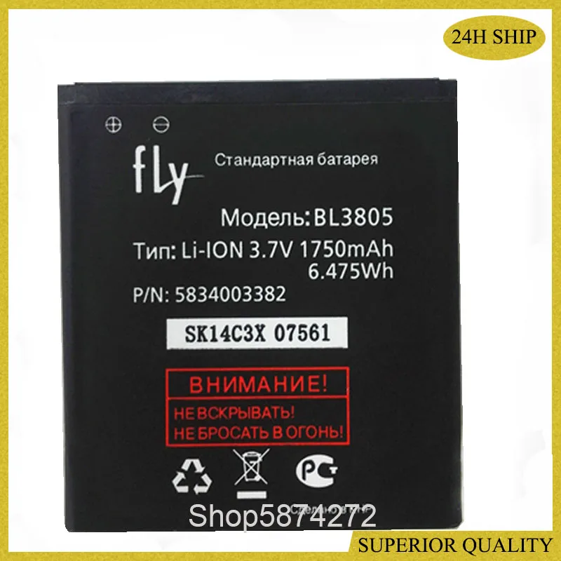 

BL3805 Mobile CellPhone Battery with Track Number for Fly IQ4404 Spark IQ 4404 Accumulator Batterie
