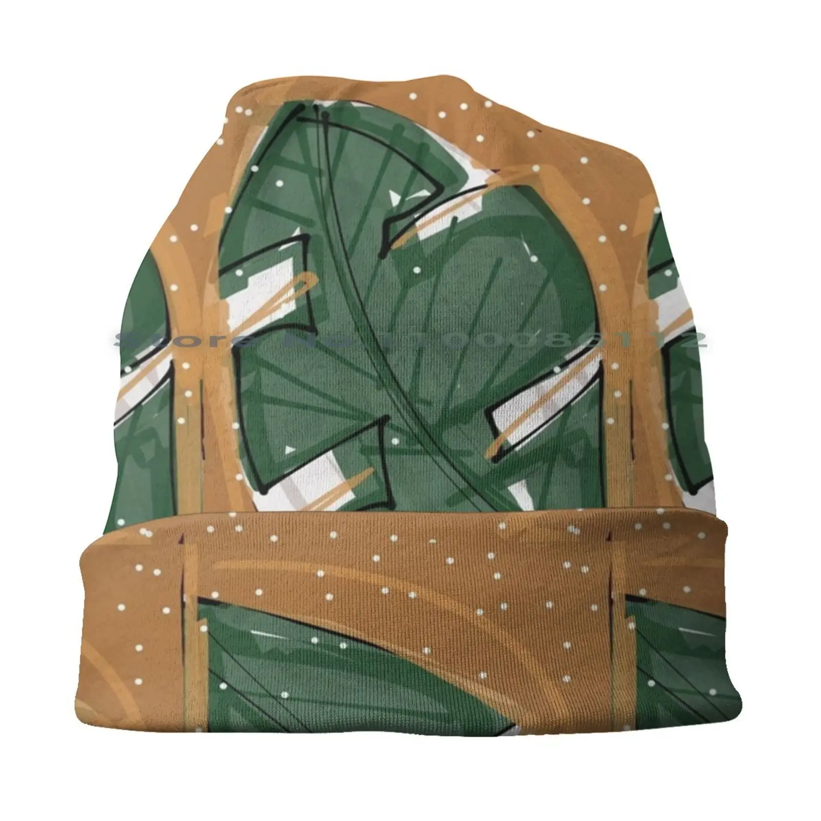 Панама с зелеными листьями складная уличная шляпа от солнца