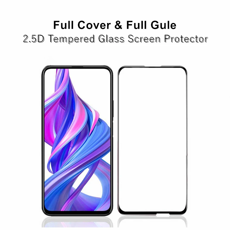 2 piezas para Huawei Honor 9X vidrio templado para Huawei Honor 9X Film adhesivo Protector de pantalla de tel&eacute;fono para Huawei Honor 9X 9 Pro-2