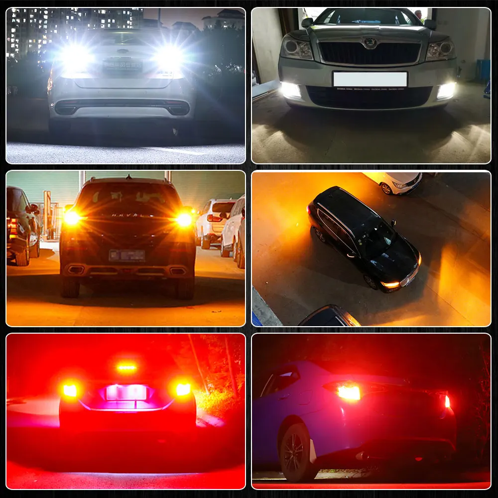 Автомобильные светодиодные дневные ходовые огни KAMMURI Canbus P21/5W LED 1157 BAY15D 14SMD задний