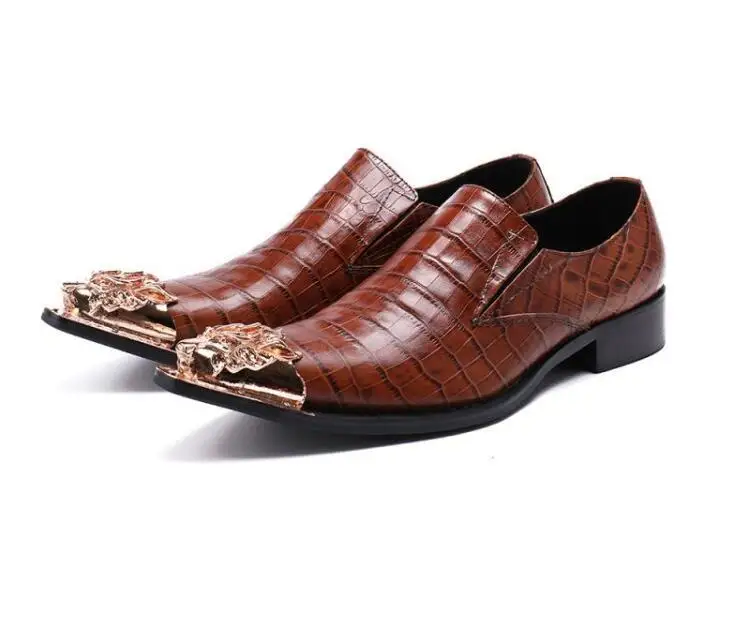 Мужские модельные туфли свадебные деловые туфли-оксфорды с железным носком