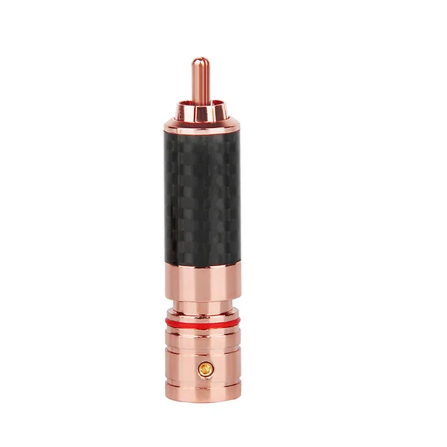Красный 4 шт. RCA аудио разъем Audiophile Eutectic углеродное волокно чистая медь динамик разъем DIY припой разъем для сращивания проводов адаптер - Цвет: Красный