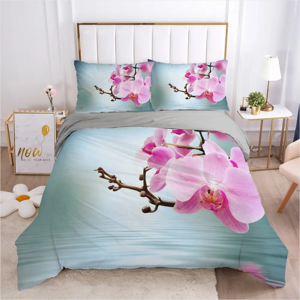 

3D Bedding Sets Duvet Cover Set Bed Bedding Bag Pillow Cases King Queen Full Double Size Flowers Custom Bedding Sets