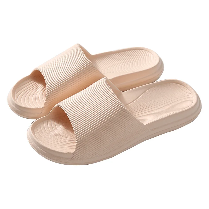 

2021 Summer Non-slip Thick Soft Sole Home Bathroom Slippers Women House Platform Flip Flops Outdoor Open Toe Beach Slides Sandal