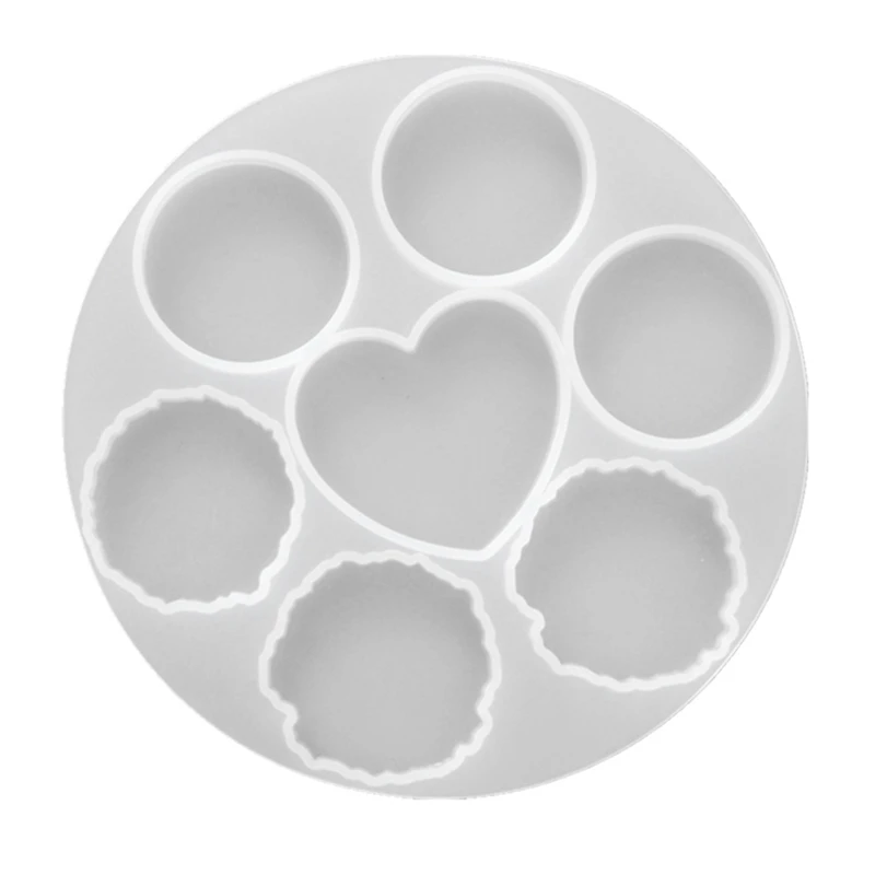 

Handmade DIY Smooth Epoxy Heart Shaped Irregular Phone Holder Epoxy Silicone Mold Crafts