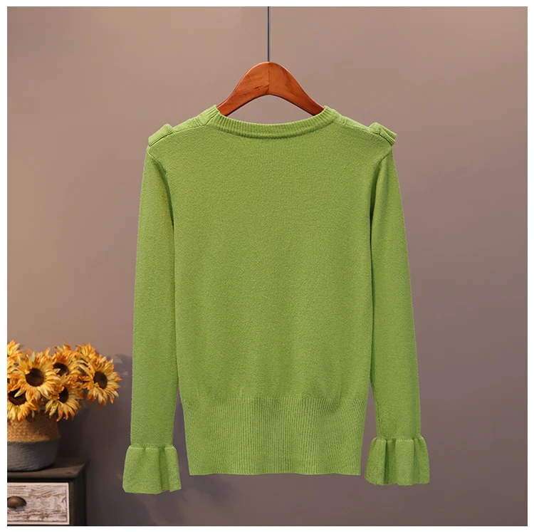 Модное платье для малышей трикотажный пуловер с длинными рукавами на осень