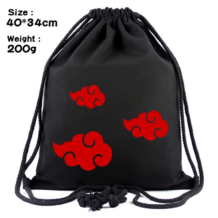 Anime Narutoo Bag Drawstring printing Canvas Bags For boys girls Backpacks School Travel Gift | Багаж и сумки