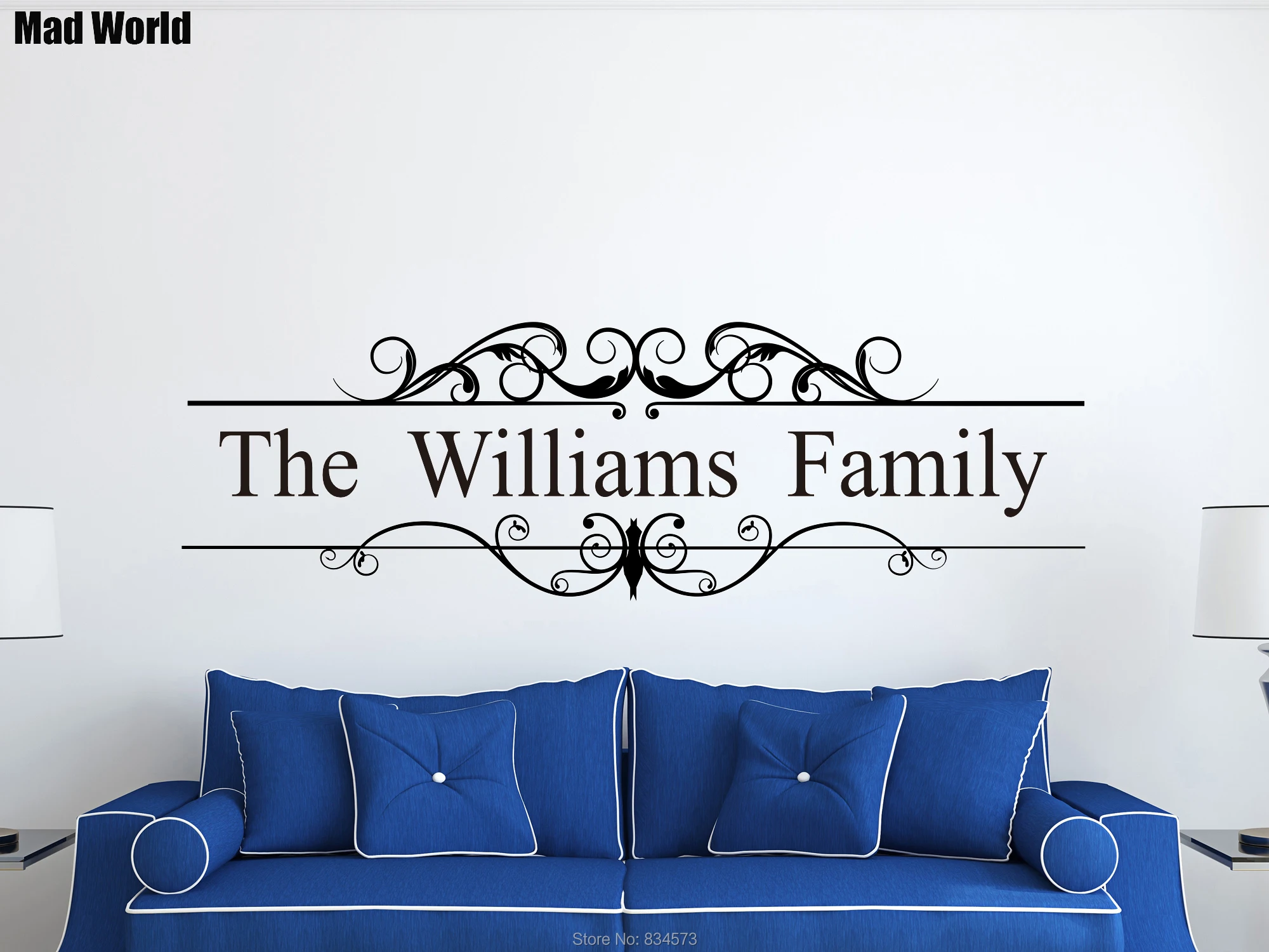 

Custom Personalised Family Name Sign Wall Art Stickers Wall Decals Home DIY Decoration Removable Room Decor Wall Stickers