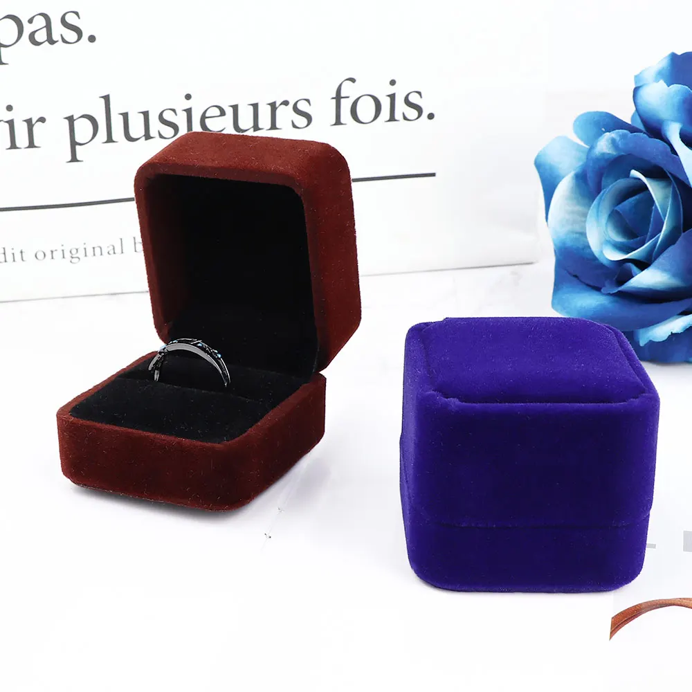 Новинка 2020 Высококачественная бархатная коробка для колец чехол обручального