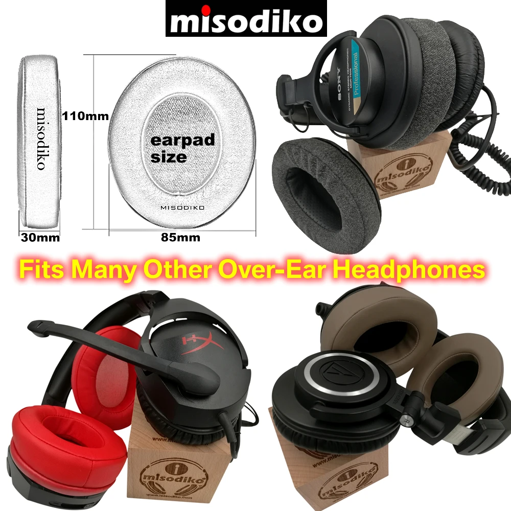 Misodiko сменные амбушюры подушки [модернизированные] амбушюры для ATH-M50s, sony MDR-7506, AKG K240, HyperX Cloud, Superlux HD668B