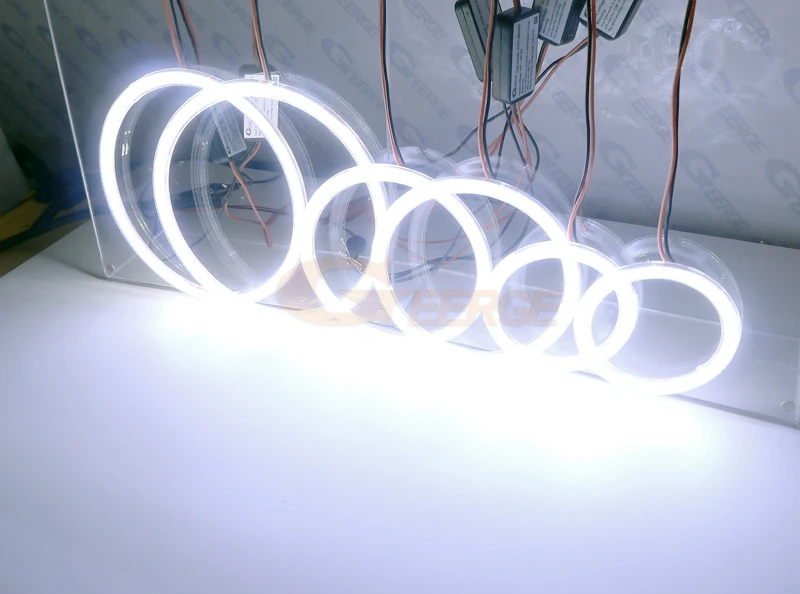 Отличный ультра яркий COB led Ангельские Глазки набор колец Дневной светильник для