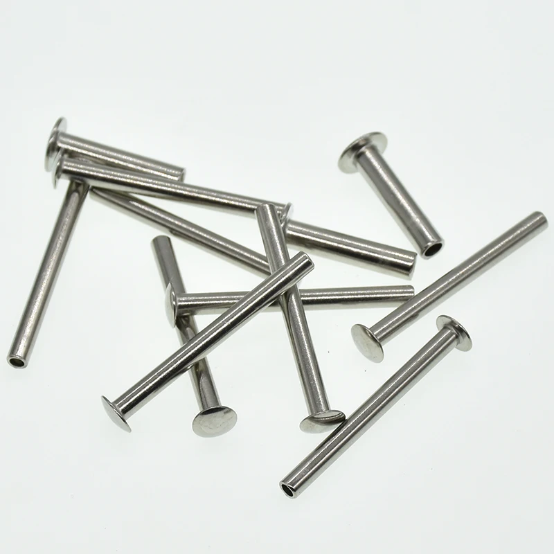 

M2 304 Stainless Steel Oval Head Semi-Tubular Rivets Round Head Half Hollow Shank GB873