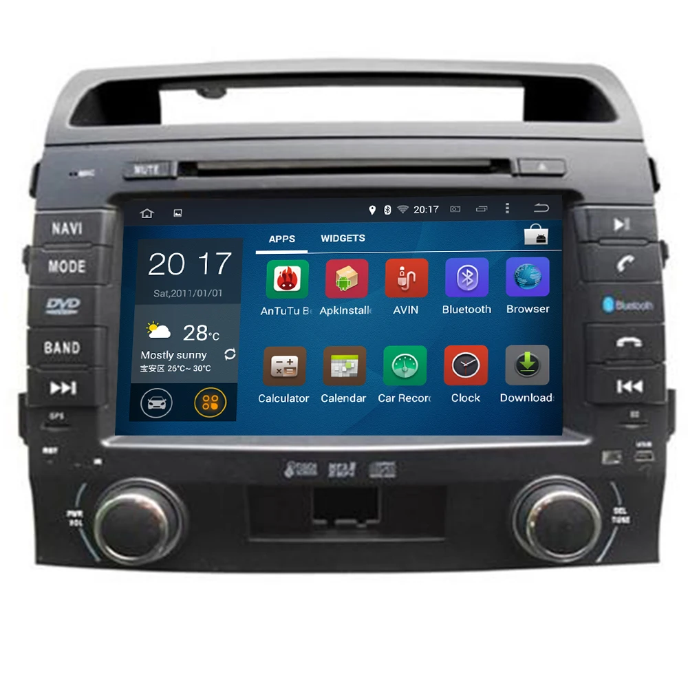 8-дюймовый автомобильный DVD-плеер 4G Octa Core Android 10 4 + 64G 8core для Toyota Land Cruiser LC200 2004 Auto RDS