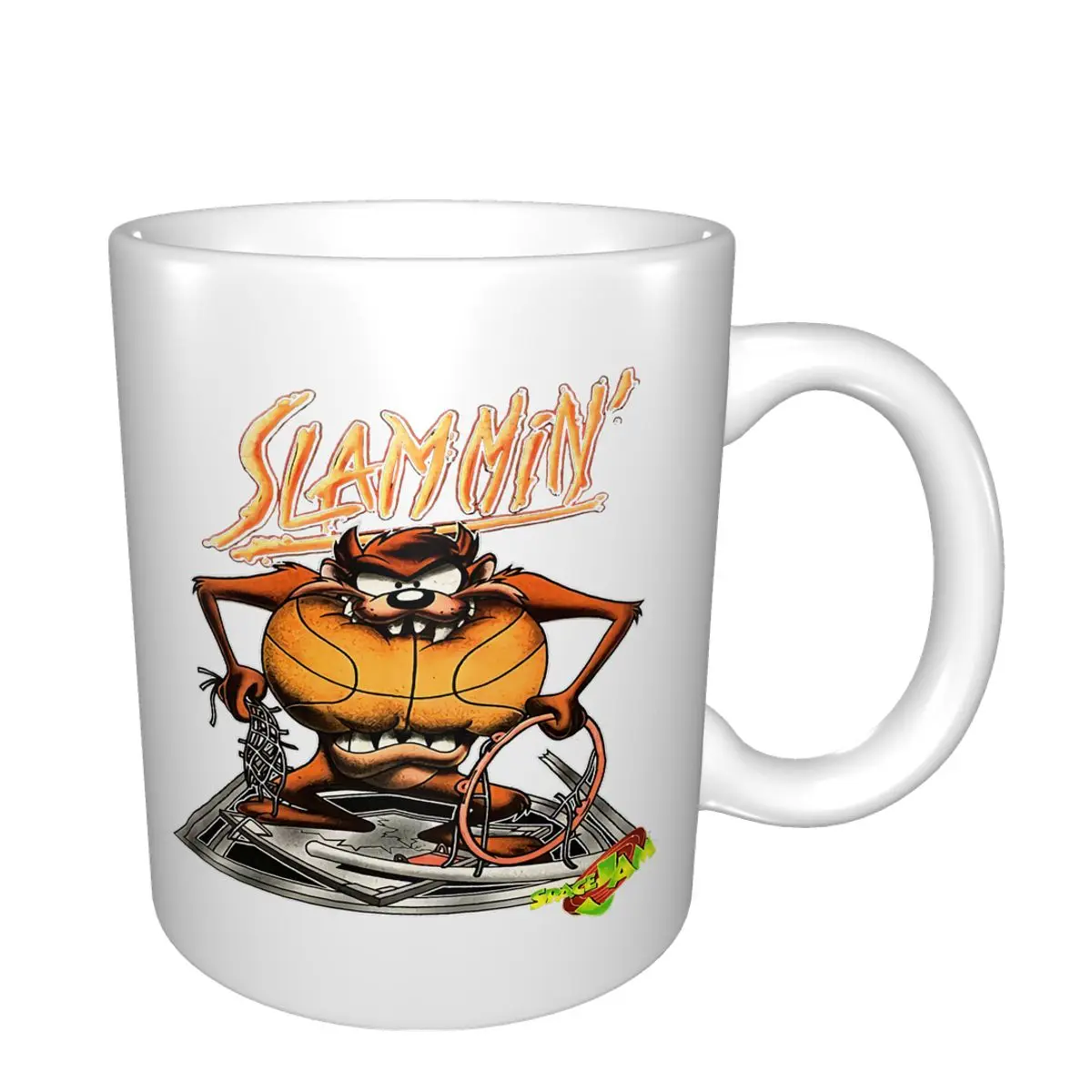 Винтажная кофейная чашка Taz Slammin Space Jam Выцветшая и мягкая кружка для кофе большая