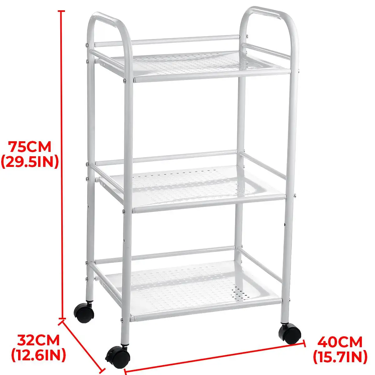 

3 Layer Kitchen Storage Rack Multifunctional Wine Rack Cart Kitchen Rolling Storage Bar Trolley Slide Tower Movable Assemble