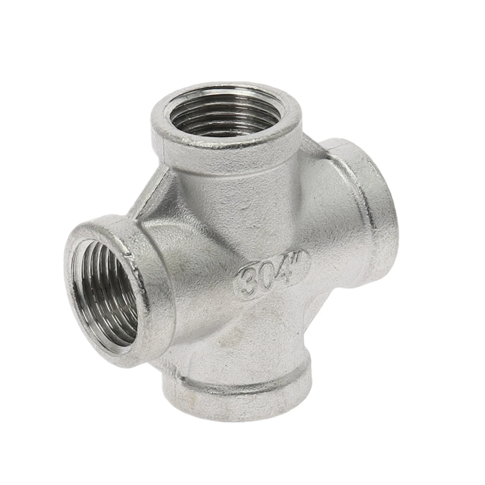 Поперечный Тип 4 способа F/F резьбовые 1/4 &quot3/8&quot 1/2 &quot3/4&quot фитинги из нержавеющей
