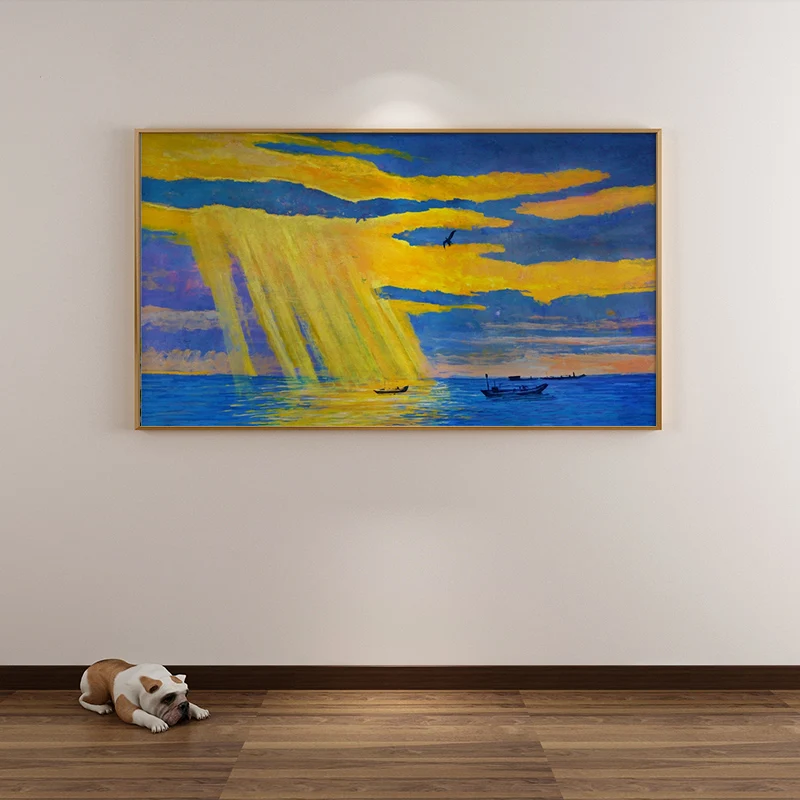 

Light Luxury Decorational Picture Tree Handmade Painting Living Room Bedroom Sofa Wall Northern European-Style Horizontal