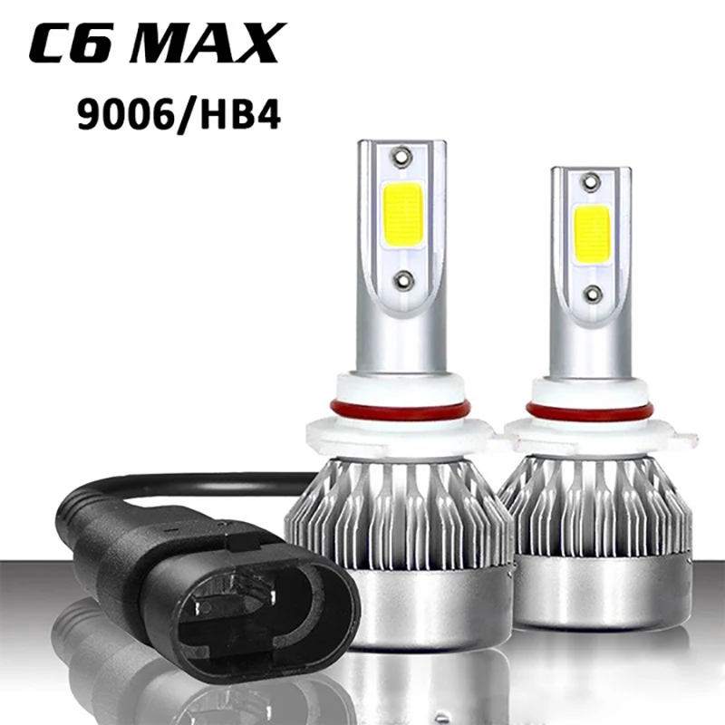 Новые автомобильные Водонепроницаемые светодиодные фары C6 2 шт. лампы для