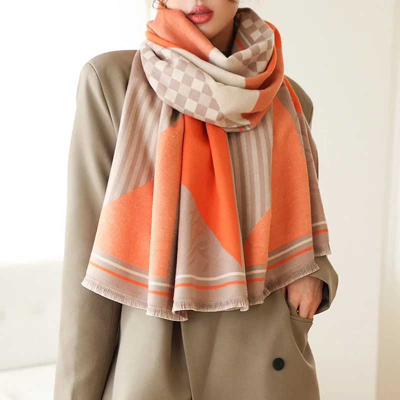 

Роскошный толстый шейный платок, шаль и накидки, дизайнерский кашемировый шарф, женский зимний хиджаб, длинный, из пашмины, Bufanda Echarpe
