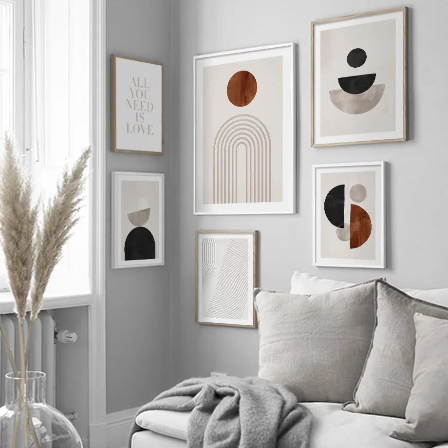 Абстрактные Геометрические линии современные скандинавские плакаты и принты