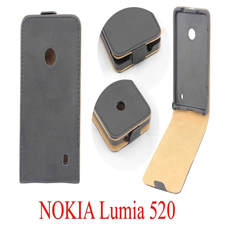 Вертикальный флип-чехол из искусственной кожи Чехлы Обложка для Nokia Lumia 520 525 526