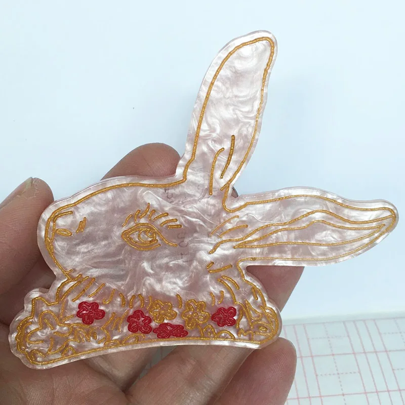 

Acrylic rabbit Earrings Mr. Funny bunny Earrings Women stud earring Jewelry