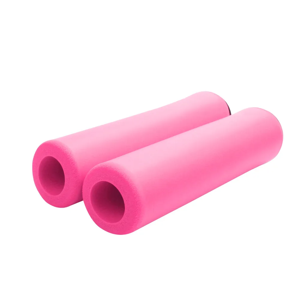 Pink 1 пара велосипедный руль с захватами на открытом воздухе MTB горный велосипед Велоспорт для велосипеда из силикона Противоскользящий руль мягкие Упоры для рук на руль велосипеда - Цвет: Pink