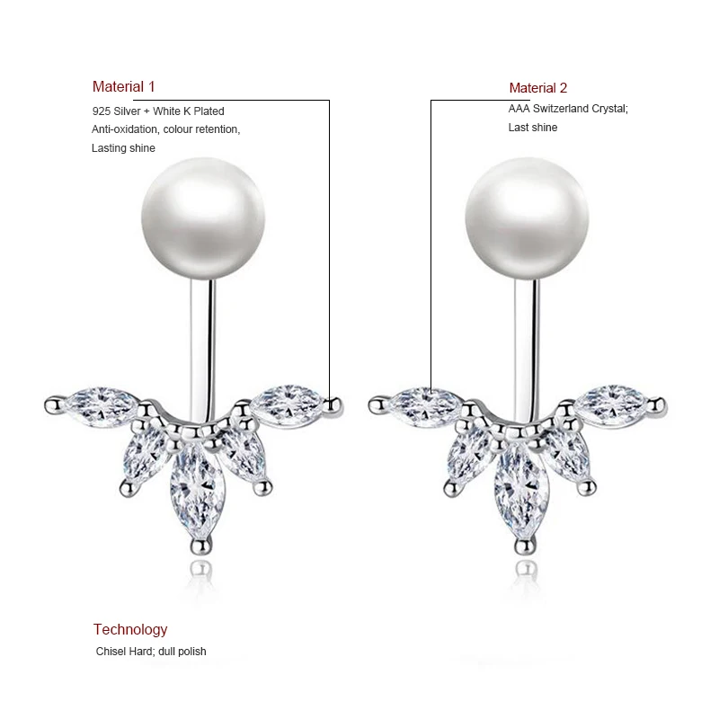 Серьги-гвоздики серебряные с листьями CY366 | Украшения и аксессуары