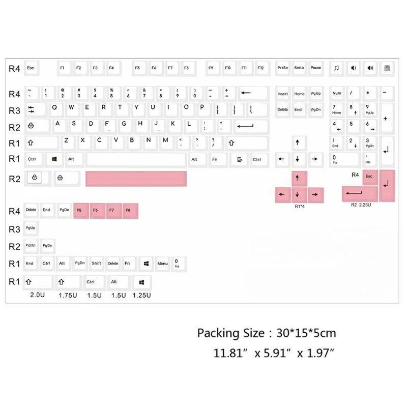 

Minimalist White Theme Keycaps PBT Standard Dye Sublimation Process Keycap 143Key Cherry Profile for Mechanical Keyboard