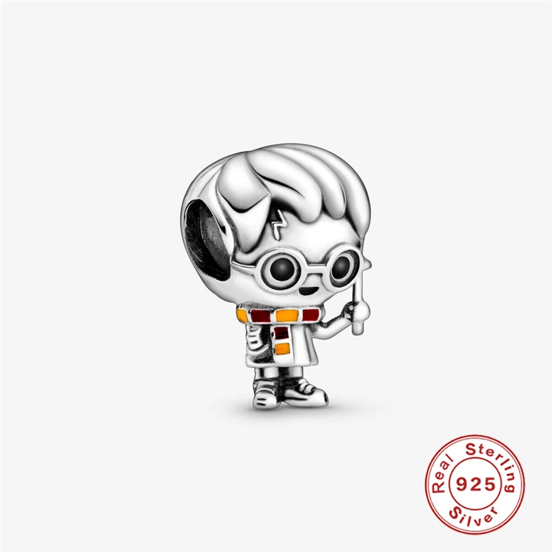 

A Little Boy with Glasses Enamel Charm Beads for Women 925 Sterling Silver Jewelry Making Beads Fit Pandora Bracelet DIY Jewelry