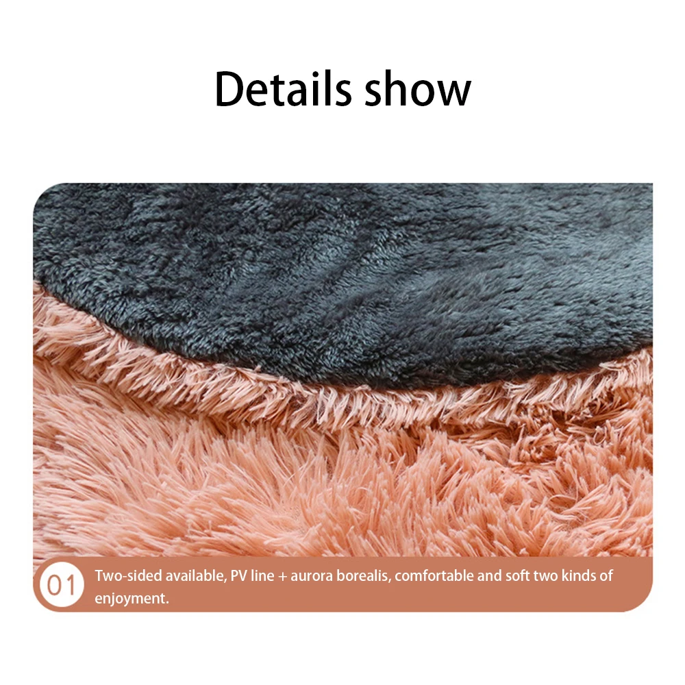 Круглый коврик для животных из мягкого теплого флиса с милым принтом костей и