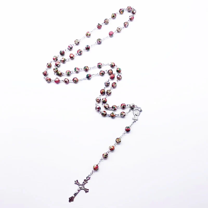 Католические Свадебные ювелирные изделия Золотые Нитки красные бусины