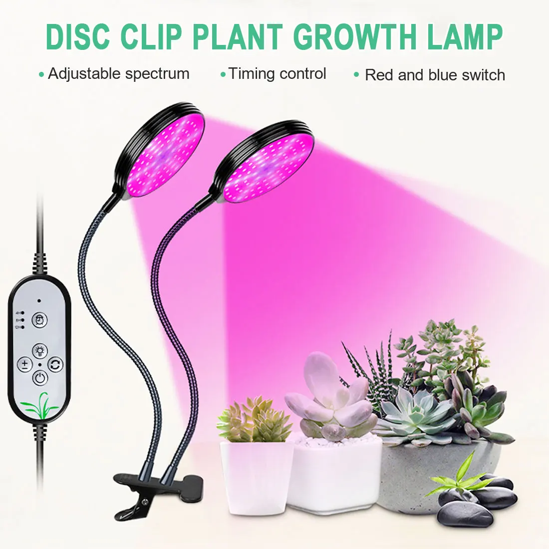 

DC5V USB Full Spectrum Phytolamps LED Grow Light With TimerDesktop Clip Phyto Lamps For Growing Plants Flowers Indoor Tent Box