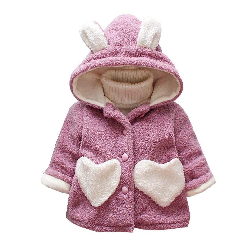 Куртки для девочек на осень и зиму пальто детей теплая верхняя одежда 12 месяцев-4