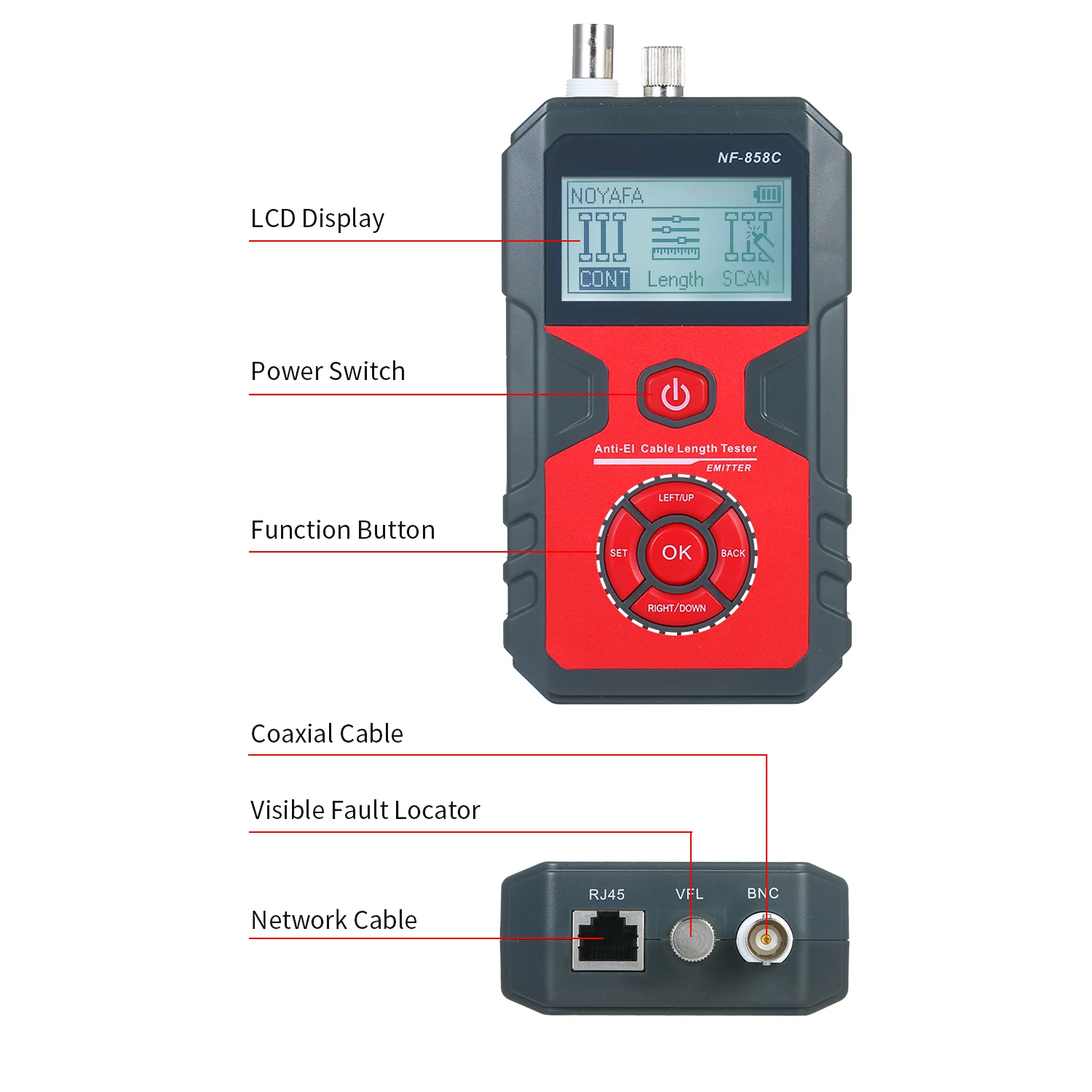 

Handheld Telephone Electrical Wire Tracker Cable Finder Tester Cable Detector Wire Measuring Instrument for Network Maintenance